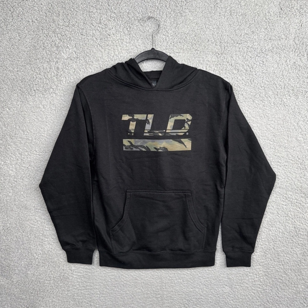 Troy Lee Designs TLD Pullover Hoodie Black/Camo Speed Logo Youth Med NWT